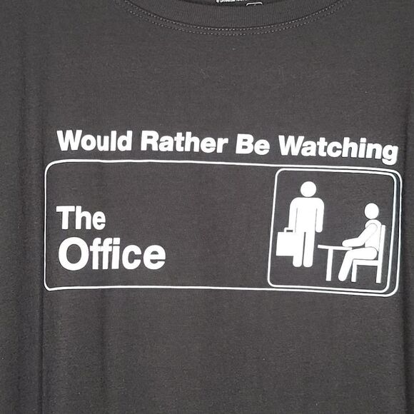 5X 28W Torrid Black Would Rather Be Watching The Office Slim Fit Tee Crew Neck - Picture 3 of 6